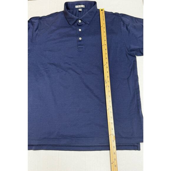 Peter Millar Men's Polo Blue with White Dots Size XL - Picture 4 of 6